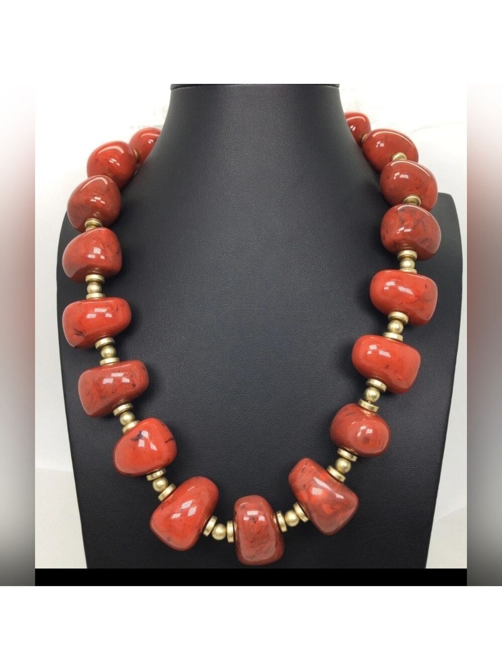Chico's Chunky Beaded Necklace EUC 22"